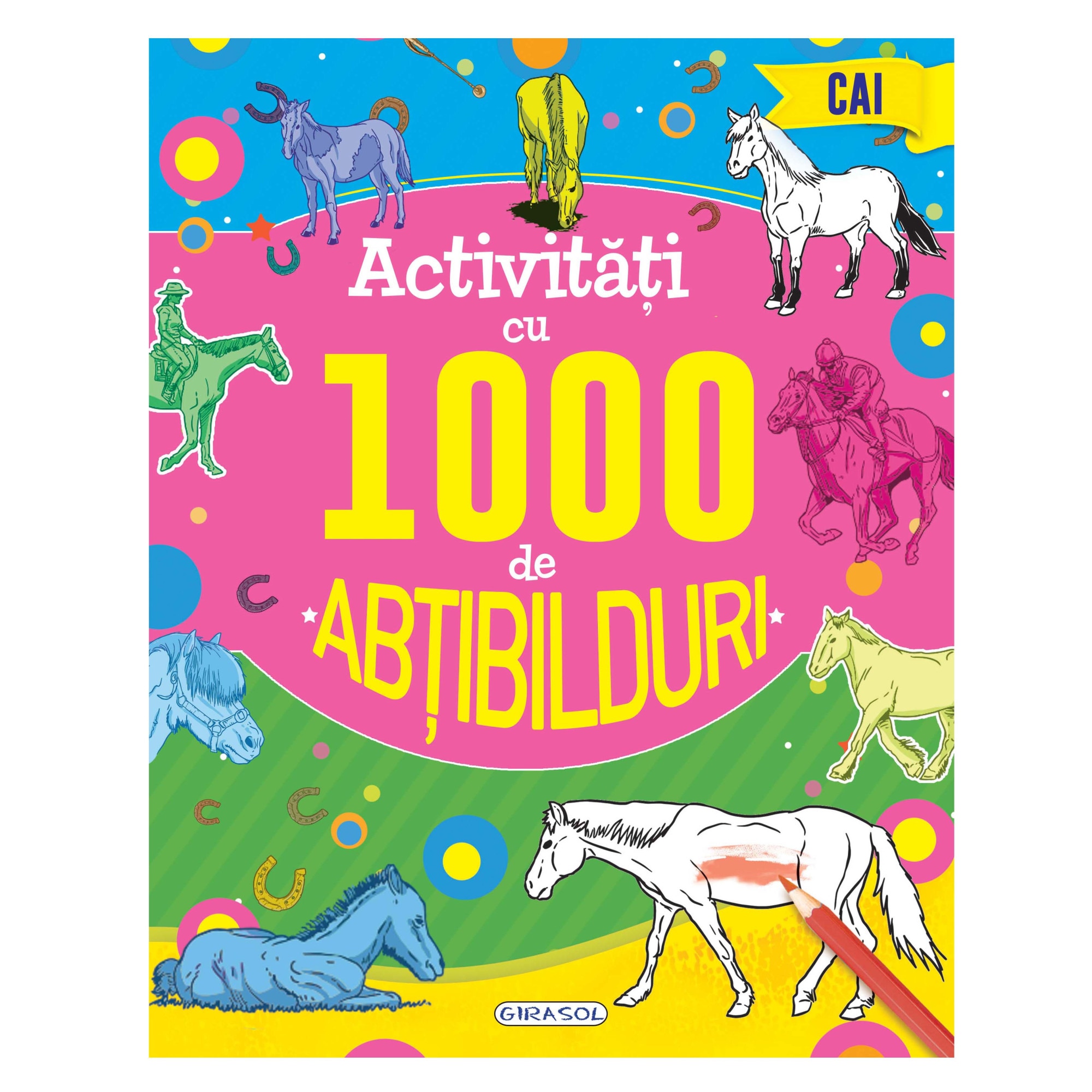 Activitati cu 1000 de abtibilduri - Cai