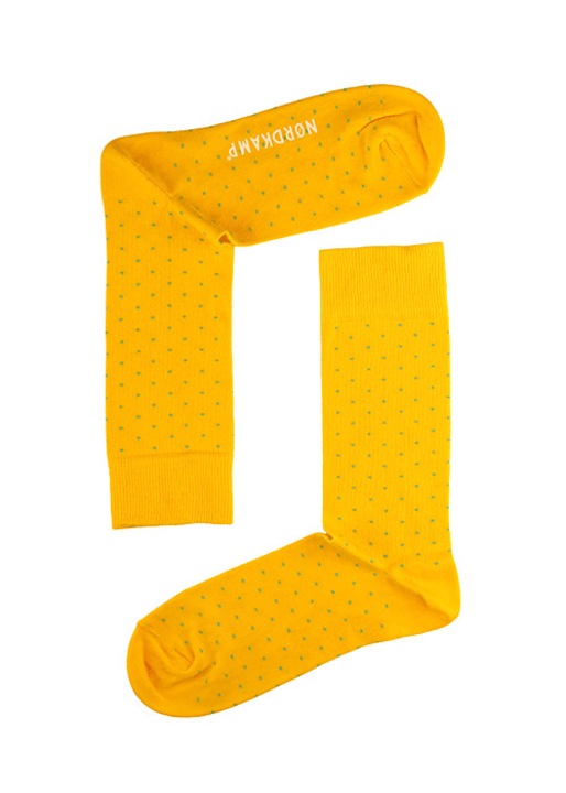 Nordkamp Hosszú zokni, Points modell, Férfiaknak, Sárga/Türkiz, 41-46