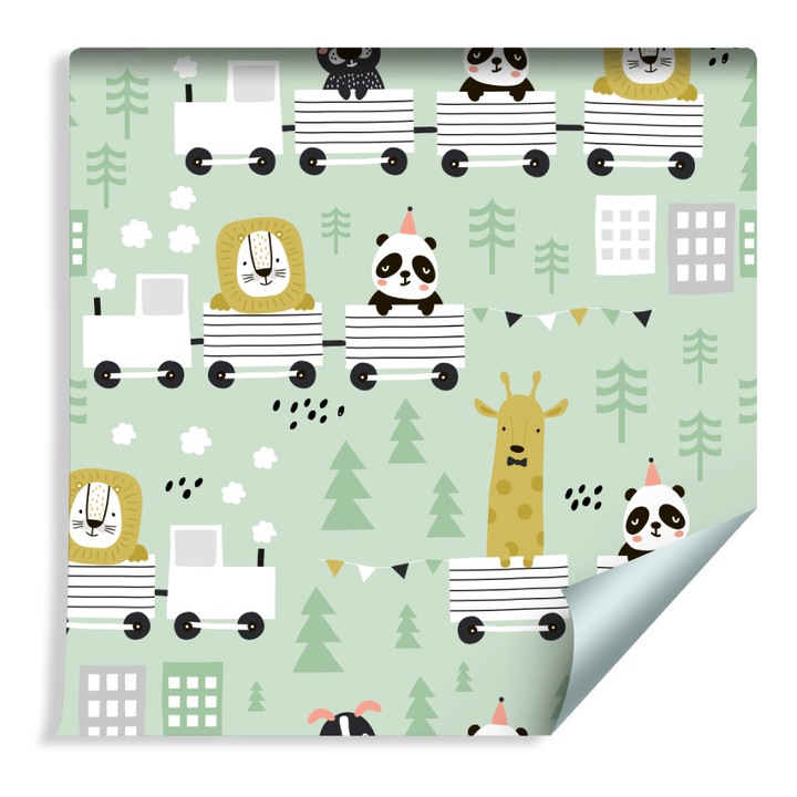 Tapet Copii Animale Amabile la Plimbare 53cm x 10m