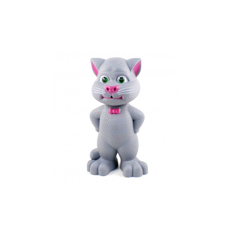 Motanul vorbitor, jucarie interacriva Big Tom XXL, 30cm, baterii incluse, Urban Trends ®