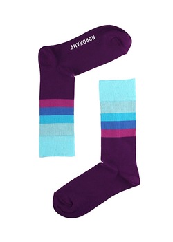 Sosete lungi Nordkamp, Model curcubeu, Pentru barbati, Violet/Multicolor, 41-46 Sosete lungi Nordkamp, Model curcubeu, Pentru barbati, Violet/Multicolor, 41-46