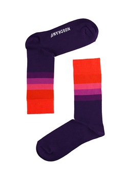 Sosete lungi Nordkamp, Model curcubeu, Pentru barbati, Portocaliu/Mov, 41-46 Sosete lungi Nordkamp, Model curcubeu, Pentru barbati, Portocaliu/Mov, 41-46