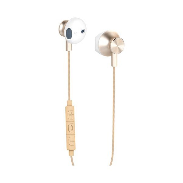 Casti audio in-ear Yenkee YHP 305GD, Microfon incorporat, Jack 3.5mm, Auriu