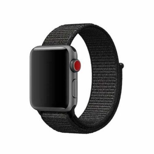 Curea pentru Apple Watch, compatibil cu dimensiunea 42mm, Sport Band, Textil, Negru