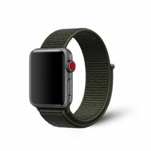 Curea pentru Apple Watch, compatibil cu dimensiunea 38mm, Sport Band, Textil, Verde militar