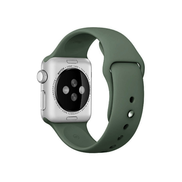 Curea compatibila cu Apple Watch 1/2/3/4, 38mm, Verde Inchis