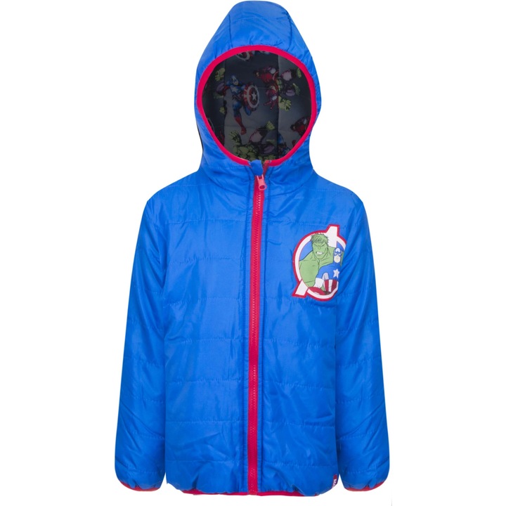 Geaca reversibila Avengers, Albastru