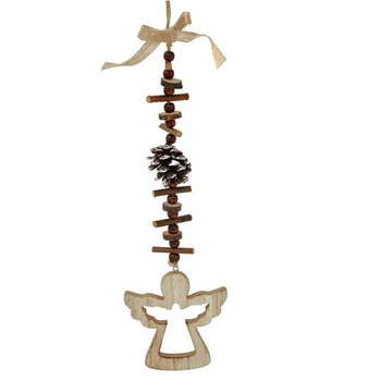 Ghirlanda din lemn pentru Craciun, Inger, 43 cm Ghirlanda din lemn pentru Craciun, Inger, 43 cm