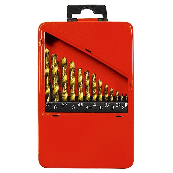 Set burghie pentru metal, 1,5- 6,5 mm ( prin 0.5 mm + 3,2 mm si 4,8 mm), HSS, 13 buc. // MTX