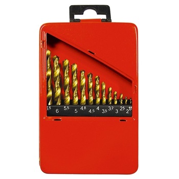 Set burghie pentru metal, 1,5- 6,5 mm ( prin 0.5 mm + 3,2 mm si 4,8 mm), HSS, 13 buc. // MTX Set burghie pentru metal, 1,5- 6,5 mm ( prin 0.5 mm + 3,2 mm si 4,8 mm), HSS, 13 buc. // MTX