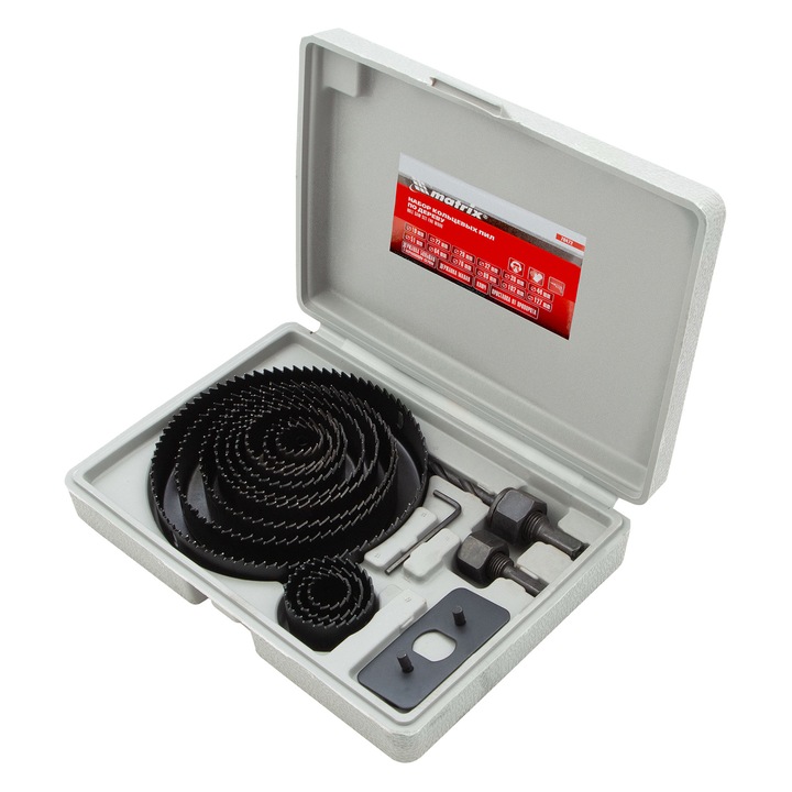 Set carote pentru lemn, D 19-127 mm, 12 buc.// MTX