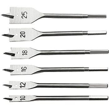 Set burghiuri de lemn,10-12-16-18-20-25 mm, 6 buc., coada cu 6 pereti// SPARTA Set burghiuri de lemn,10-12-16-18-20-25 mm, 6 buc., coada cu 6 pereti// SPARTA