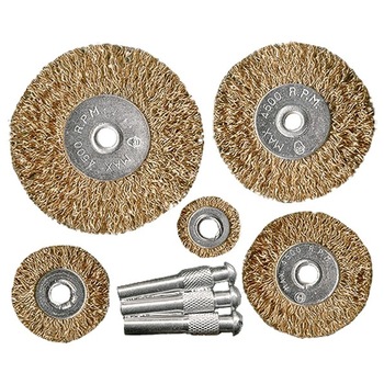 Set perii pentru bormasina, 5 buc, plate 25-38-50-63-75 mm, cu cozi, sarma din otel// MTX Set perii pentru bormasina, 5 buc, plate 25-38-50-63-75 mm, cu cozi, sarma din otel// MTX