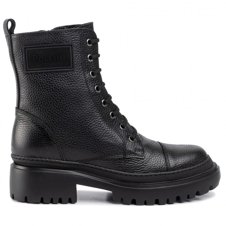 Pollini, Ghete din piele naturala, SA24104G08TD0000, Negru