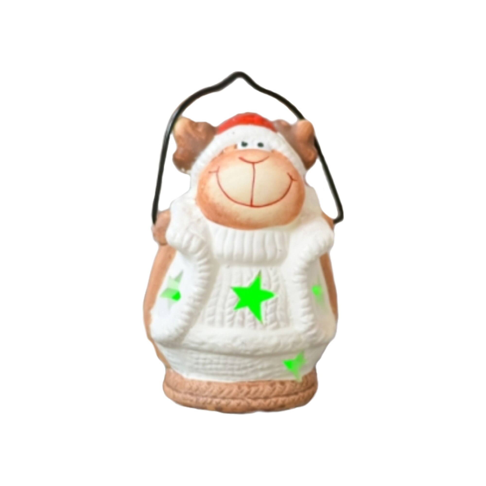 Candela cu led - Figurina ren 7.5 x 11 x 7 cm