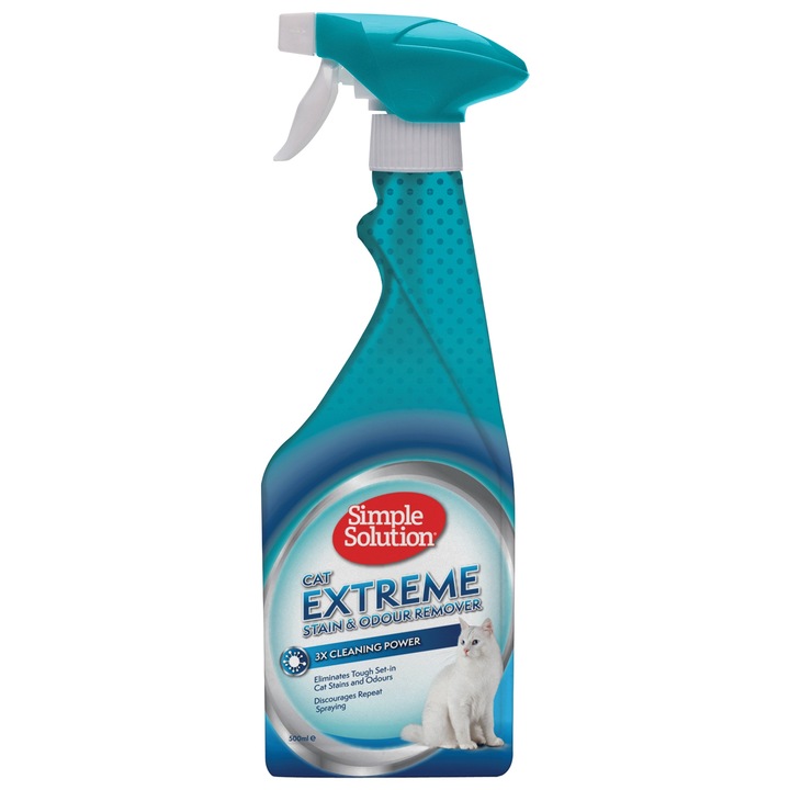 Spray curatare, Simple Solution, Extreme S&O Remover, Concentrat pentru pete si mirosuri pisici, 500 ml