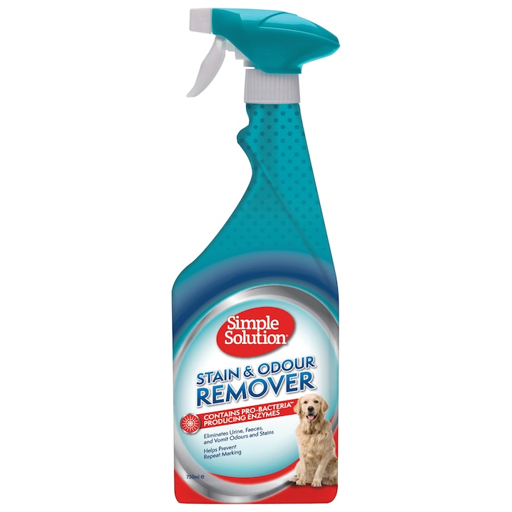 Spray curatare, Simple Solution, Impotriva petelor si mirosurilor animale, 750 ml