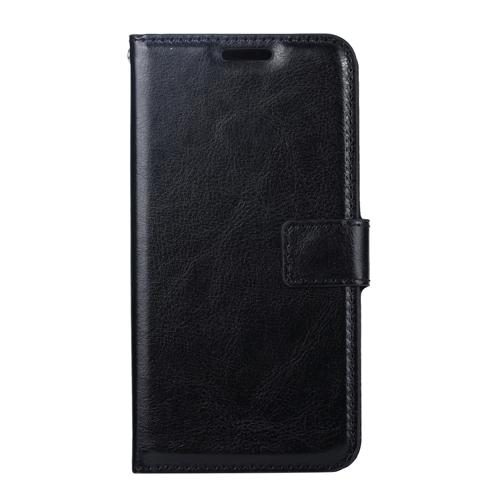 Husa piele fina, tip portofel, inchidere magnetica, stand, suport silicon, Samsung Galaxy S9 - CaseMe, Negru