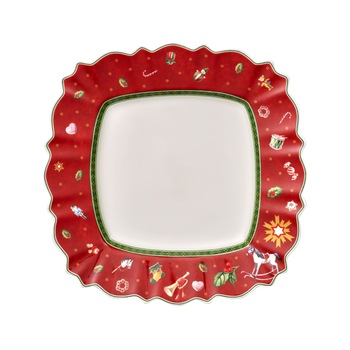 Farfurie intinsa pentru Craciun 28 cm din portelan Farfurie intinsa pentru Craciun 28 cm din portelan