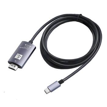 Cablu Adaptor USB 3.1 / Type-C / Thunderbolt 3 la HDMI 4K cu Iesire HDMI Audio Video, 2 metri, Compatibil Laptop sau Smartphone Cablu Adaptor USB 3.1 / Type-C / Thunderbolt 3 la HDMI 4K cu Iesire HDMI Audio Video, 2 metri, Compatibil Laptop sau Smartphone