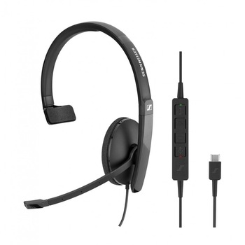 Casti profesionale Sennheiser SC 130, USB-C, Mono, Negru Casti profesionale Sennheiser SC 130, USB-C, Mono, Negru