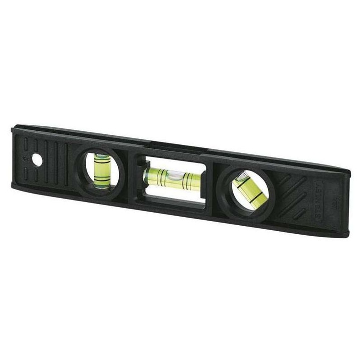 Nivela cu bula de aer STANLEY Torpedo cu trei fiole de verificare lungime 20 centimetri 0-42-294