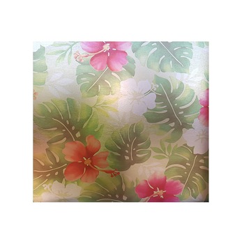 Folie pentru geam decorativa flori mari rosii si albe, 4 m x 1 m Folie pentru geam decorativa flori mari rosii si albe, 4 m x 1 m