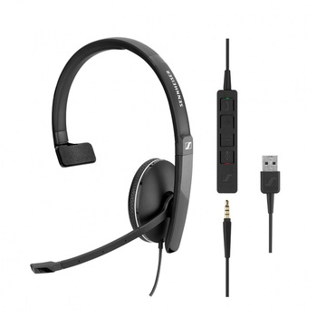 Casti profesionale Sennheiser SC 135, USB/Jack 3.5, Mono, Negru Casti profesionale Sennheiser SC 135, USB/Jack 3.5, Mono, Negru
