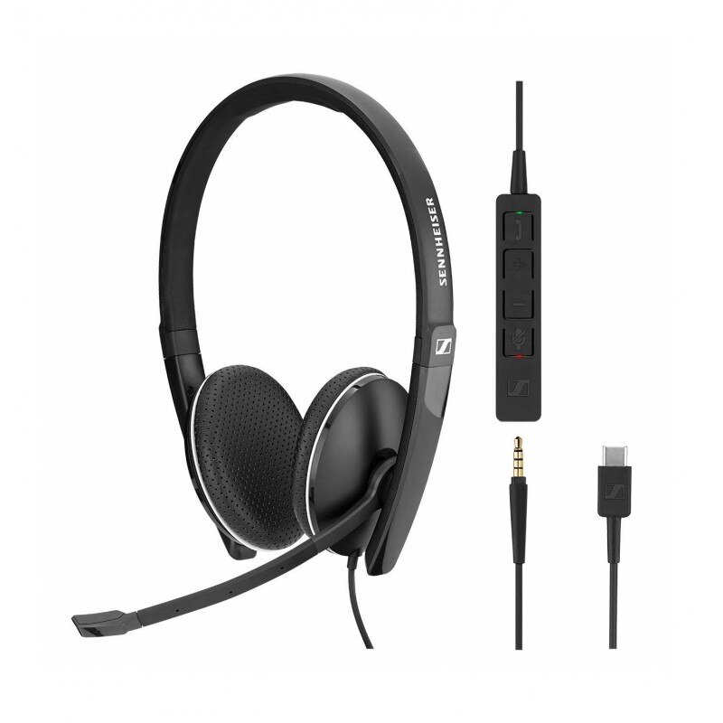 Castile profesionale SC 165, Sennheiser, USB-C, 150– 10.000 Hz, Negru