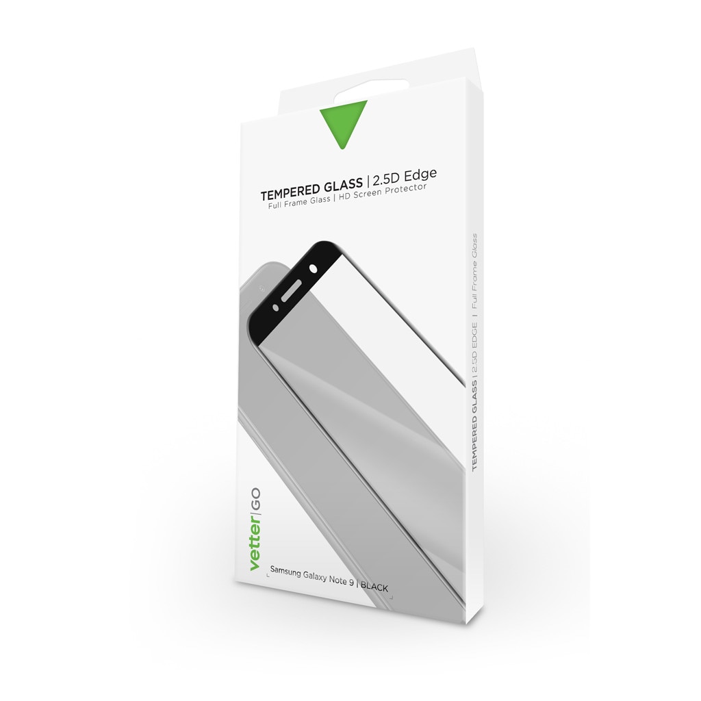 Folie/Geam de protectie Vetter pentru Samsung Galaxy Note 9, Full Frame 3D Tempered Glass Vetter GO, Black