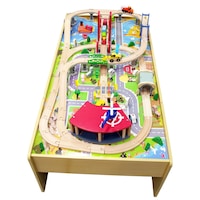 Set de constructie 4iQ Group, cu trenulet, 100 piese