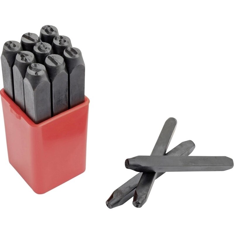 Set poansoane de marcat cifre Mannesmann M245-04, 4 mm, 9 piese