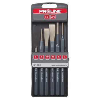 Set 6 dalti punctatoare CR-VA pentru metal Proline Set 6 dalti punctatoare CR-VA pentru metal Proline