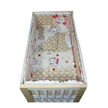 Lenjerie patut Prichindel, Marie, 5 piese, 120x60 cm Lenjerie patut Prichindel, Marie, 5 piese, 120x60 cm