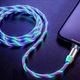 Кабел за зареждане със светлинен поток EVTrend® PREMIUM MAGNETIC, многоцветен, USB-C, алуминиев метален конектор, защитно TPE покритие, за Android телефон или таблет, USB, USB-C, 5V, 2A, 1m, LED, БЯЛ