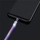 Кабел за зареждане със светлинен поток EVTrend® PREMIUM MAGNETIC, многоцветен, USB-C, алуминиев метален конектор, защитно TPE покритие, за Android телефон или таблет, USB, USB-C, 5V, 2A, 1m, LED, БЯЛ