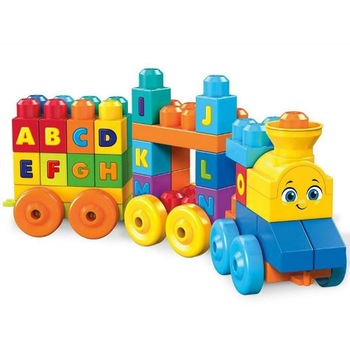 Set Fisher-Price Constructie Mega Bloks ABC Musical Train 50 Piese Set Fisher-Price Constructie Mega Bloks ABC Musical Train 50 Piese