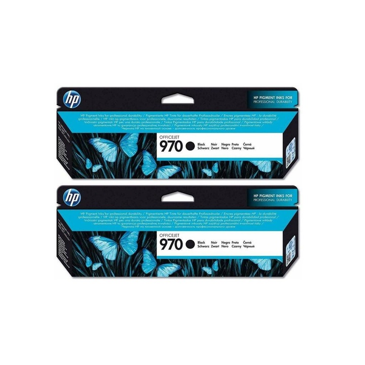 Пакет касети с мастило CN621AE (970) черни x 2 HP оригинални 6000 страници