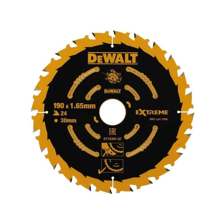 Panza, Dewalt, de ferastrau circular, EXTREME, 190x30, Z 24 DT10304