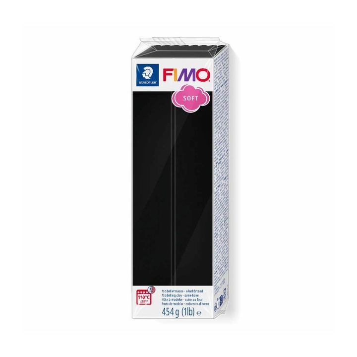 Полимерна паста FIMO Soft, 454g, Черен
