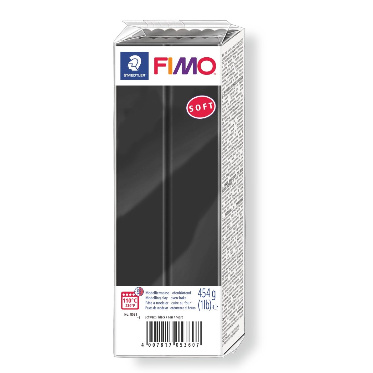 Lut polimeric Fimo Soft pentru modelaj Black 454g STH-8021-9