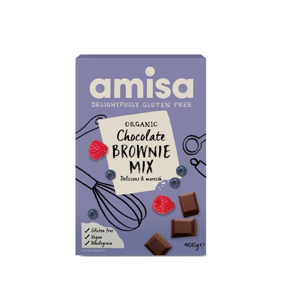 Mix pentru prajitura brownie fara gluten eco Amisa 400g