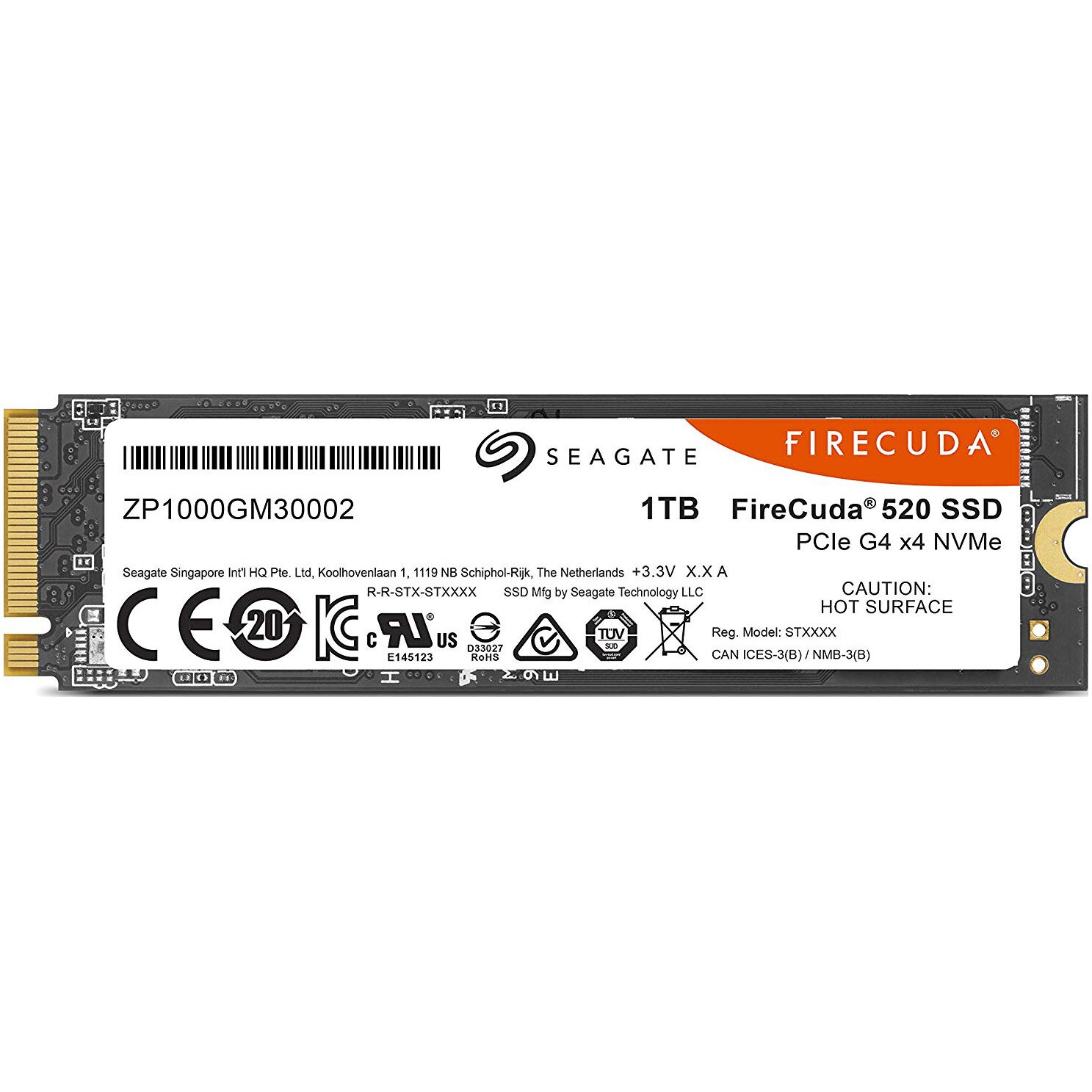 内蔵型SSD FireCuda520 M.2 PCIe Gen4 NVMe SSD 1TB Solid State Drive(SSD) Seagate FireCuda 520, 1TB, NVMe, M.2 - eMAG.ro