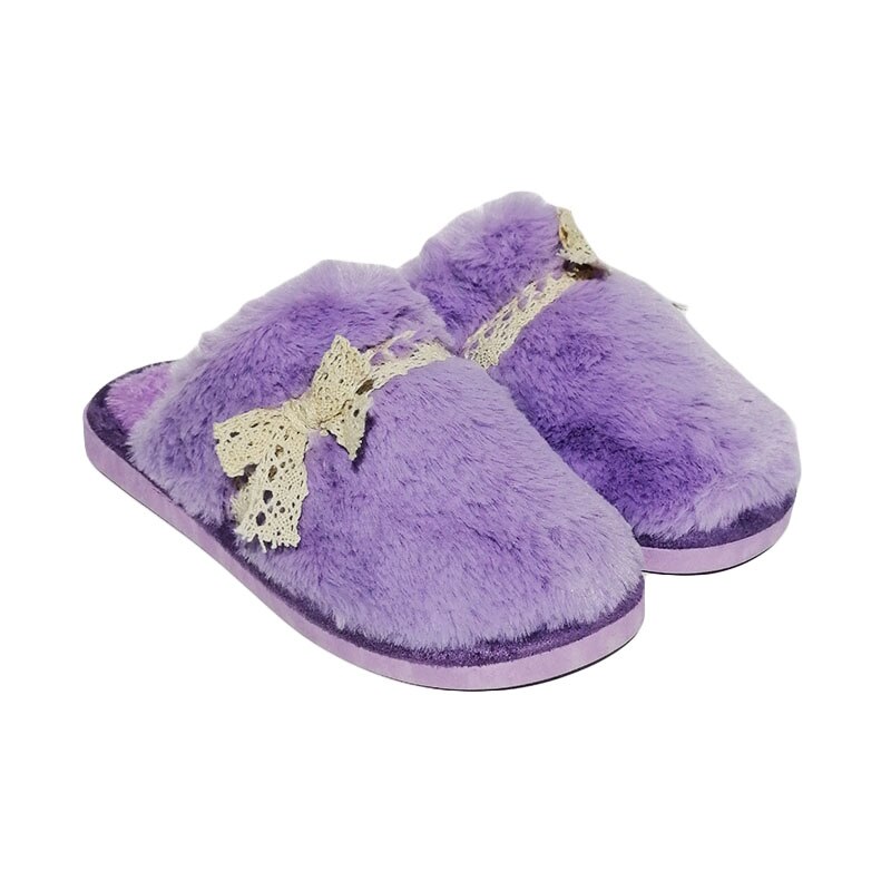 Papuci casa dama Trendd Fancy, Lila, 38-39