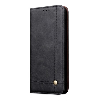 Husa Samsung Galaxy S20, CaseMe, piele, tip portofel, cusaturi ornamentale, stand, inchidere magnetica, culoare Neagra Husa Samsung Galaxy S20, CaseMe, piele, tip portofel, cusaturi ornamentale, stand, inchidere magnetica, culoare Neagra