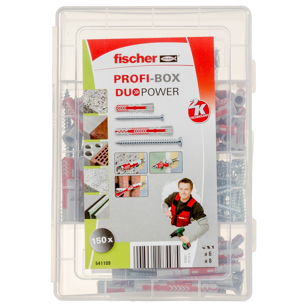 Fischer 541109 Profi-Box DUOPOWER plugs short and long with