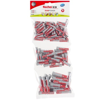 Diblu nylon universal DUOPOWER, fischer, set 130 buc Diblu nylon universal DUOPOWER, fischer, set 130 buc