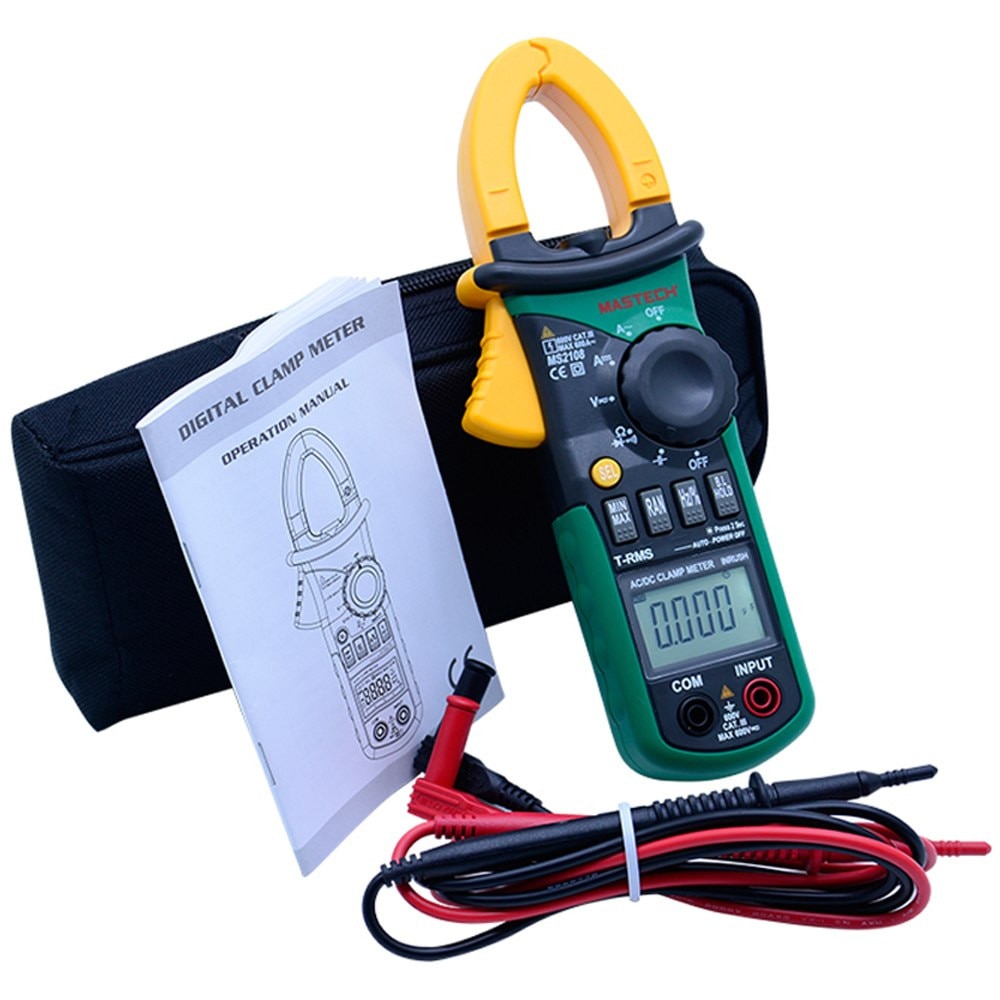 Амперклещи MASTECH MS2108, ADC/AAC, С подсветка, VAC/VDC, OHM, F, Hz ...