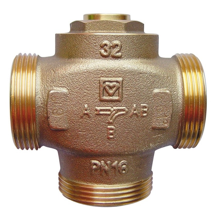 Herz Armaturen 1776614 Teplomix Keverőszelep, 1 1/4", biofűtésű kazánok visszatérő hőmérsékletének emeléséhez, teljes zárással