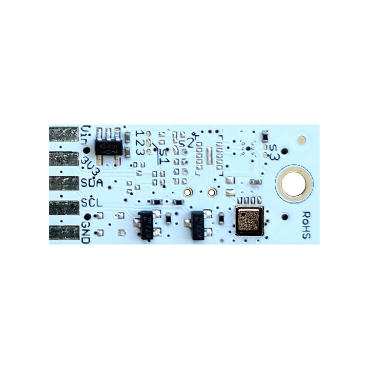 Senzor gaz(VOC), temperatura, umiditate si presiune, s-Sense BME680, 3-5V auto, I2C, compatibil Arduino si Raspberry PI